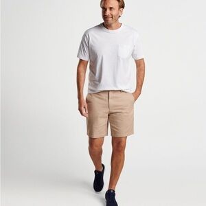 Peter Millar Washed Twill Tan Shorts